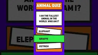 Animal Quiz II #kidsquiz #educationalvideo #animalriddles #animaltrivia #challenge