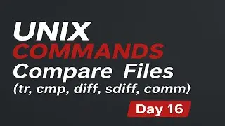 Unix Commands TR CMP DIFF COMM