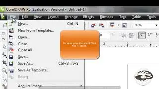 CORELDRAW - HOW TO OPEN AND SAVE FILE IN