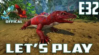 Let's Play ARK:Survival Evolved Offical Crystal Isles-Ep.32-Megalania Tame & Breeding