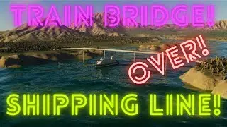 Building the train bridge over the shipping line | Cities: Skylines II | Map: Archipelago Haven