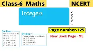 Class 6 Maths Chapter 6 Integers | Try these page number 125 solution 