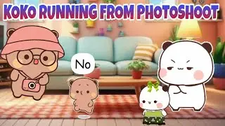 Koko running from photoshoot📸🏃😂| Bubu dudu peach Goma Panda Bear Cats | Kittensisland