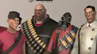 Animaze presents Team Fortress 2 avatars Scout, Heavy, the Medic, Soldier, Pyro