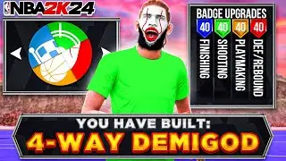 *NEW* 4-WAY DEMIGOD BUILD IS BREAKING NBA 2k24!! BEST ALL AROUND BUILD!!