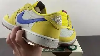 Air Jordan 1 Retro Low OG SP Travis Scott Canary Unboxing Review From eternityshoes.ru