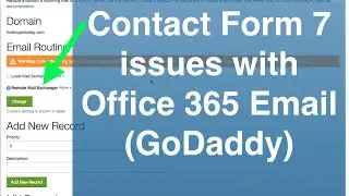 Fixed: Contact Form 7 Issues with Office 365 Email (GoDaddy)