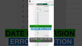 Date Conversion Error Solved | Power BI 