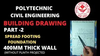 LECTURE-07 SPREAD FOOTING FOUNDATION WITHOUT PLINTH PROJECTED(400 MM THICK WALL) .@atechpoly7770