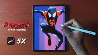Spiderman into the spider-verse drawing | Timelapse drawings | Procreate 5x  Halftone effect 🔥