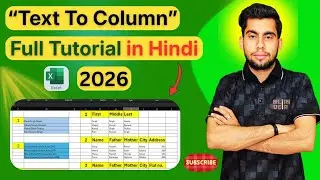 Excel Text To Columns Full Tutorial in Hindi 2026 | Excel Text Column 