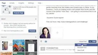 Scheduling Posts on Facebook