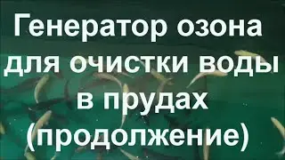 Озонирование воды в прудах продолжение