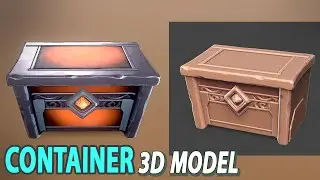 Stylized Container 3D Model in Autodesk Maya 2022, Zbrush 2022, Substance 3D Painter 2022