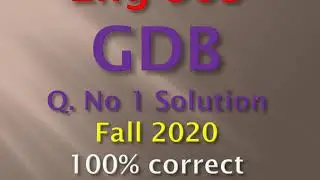 GDB ENG 503 2020 Questions no. 1 complete solution