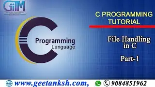 File Handling in C Programming | C Language Tutorial | GIITM