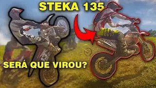 TRILHA DE MOTO COM O STEKA 135 E MUITAS MOTOS SUBINDO MORROS