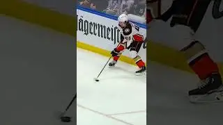 Sonny Milano scores after Trevor Zegras pass from behind net #shorts