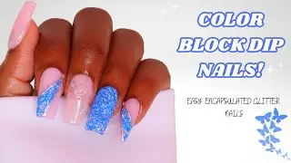 EASY COLOR BLOCK NAILS USING MAKARTT DIP POWDERS