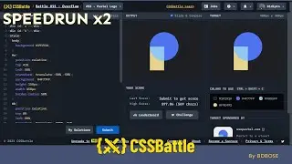 CSS BATTLE challenge Speedrun x2 | #53 Pastel Logo