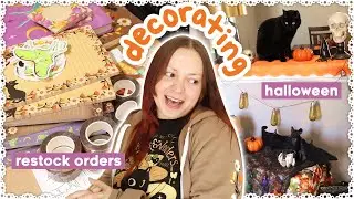 Packing Restock Orders & Decorating for Halloween