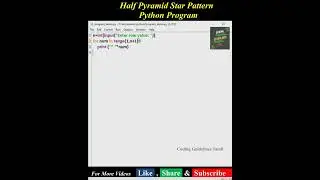Half Pyramid Star Pattern | Python Program 