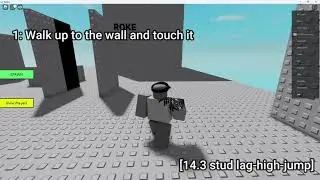 How to Lag High Jump In Roblox! [ 14+ Studs ]