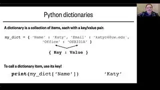 Lesson 6, Part 3: Dictionaries