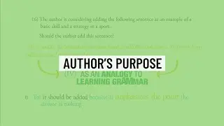 Author's Purpose - SAT Writing and Language/ ACT English Practice Question