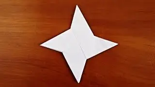 How to make a shuriken out of paper. Origami shuriken out of paper / How To Make a Paper Ninja Star