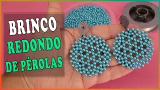 Aprenda a fazer Brinco Redondo com pérolas