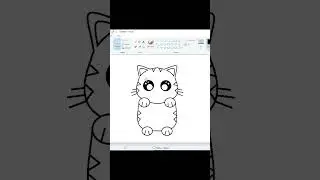 Drawing a Simple Character in MS Paint | #shorts #mspaint