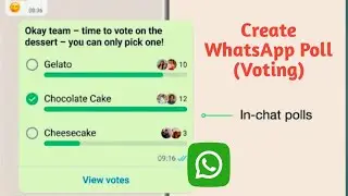 How to Create WhatsApp Poll || Whatsapp Voting Feature