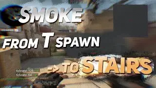 TOP smoke for stairs on Mirage CS:GO 4:3 (stretched). Tick 64 & 128