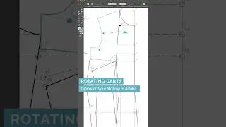 37/49 Rotating Darts - Digital #patternmaking in #adobeillustrator #patterncutting