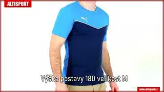 Pánské funkční triko PUMA INDIVIDUALRISE JERSEY 657526 02 BLUE