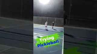 Trying Pickleball in 2024. We will have to keep practicing. #troyerstravels #pickleball #familyfun