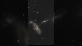 Arp 286, The Virgo Triplet Consisting NGC 5560, NGC 5566 & NGC 5569 #shorts