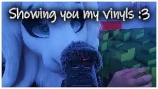 [Furry ASMR] Showing you my vinyl record collection (Rambling, tapping)