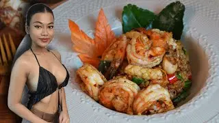 How to make Tom yum seafood￼ fried rice | Tom yum seafood fried rice recipe | Thai cuisine