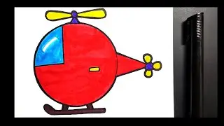 How to draw helicopter easy step by step || Easy drawing for kids