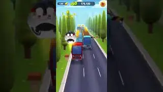 Talking Tom Gold Run Talking Hank runs in extreme speed 4x #funnyvideos
