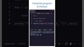 Python Program to find a factorial number 