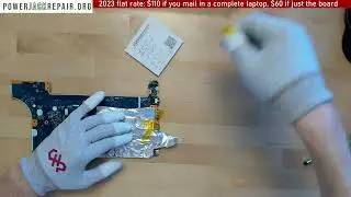 How to repair replace fix USB type C jack connector socket on a motherboard Lenovo E490 e590