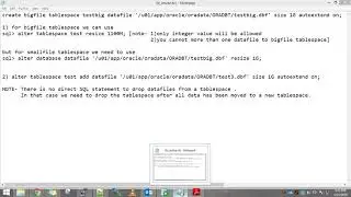 oracle 11g resize tablespace