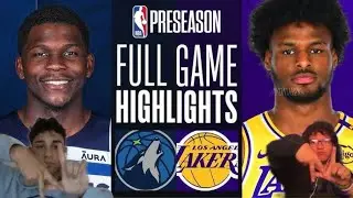 Xf0Rce clan Reacts to TIMBERWOLVES at LAKERS | NBA PRESEASON FULL GAME HIGHLIGHTS | October 4, 2024