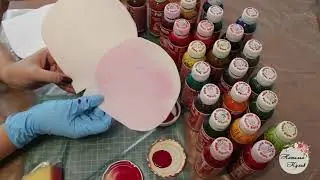 Тонировка лепестков из изолона колером./Tinted isolone.