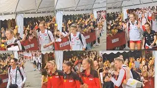 บรรยากาศตอนนักกีฬาวอลเลย์บอลหญิงโปแลนด์🇵🇱 - เบลเยี่ยม🇧🇪เข้าสนามอินดอร์สเตเดียม หัวหมาก 