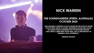 NICK WARREN (UK) @ The Soundgarden (Perth, Australia) October 2023