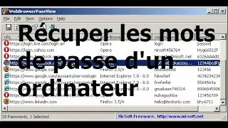 Récupérer les mots de passe d'un ordinateur avec un logiciel | WebBrowserPassView